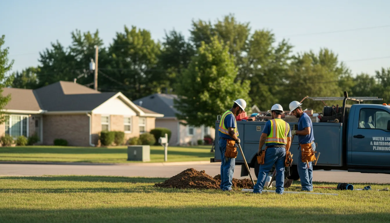 Residential water line and bathroom plumbing service in Burlison, TN